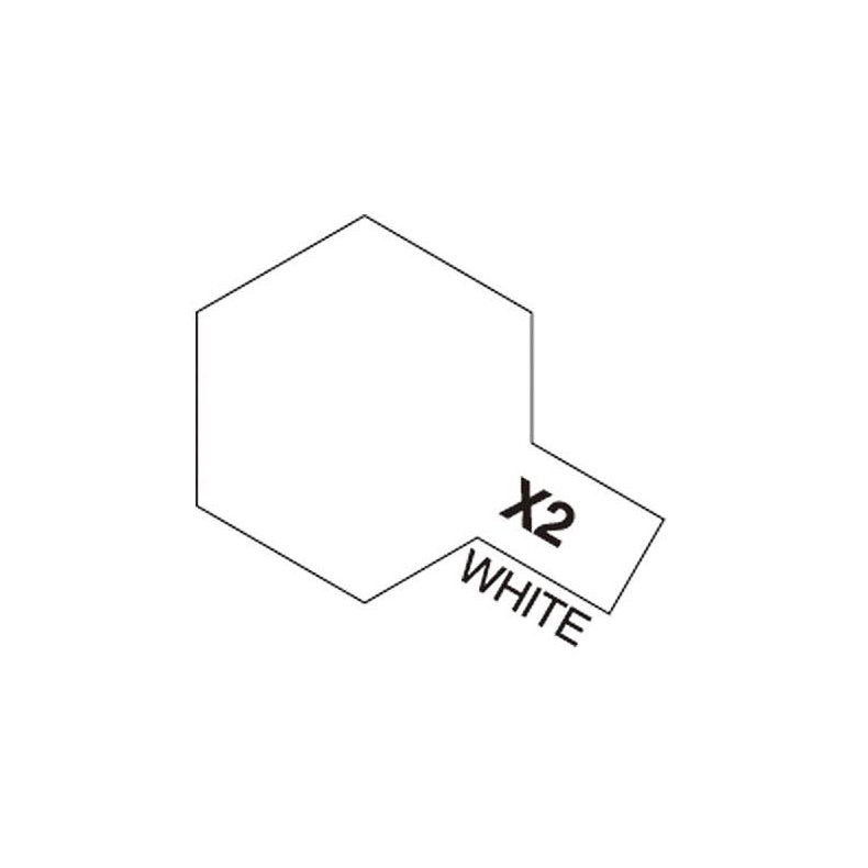 X-2 White, Acrylic Mini 10 ml (penselmaling, blank) - Tamiya